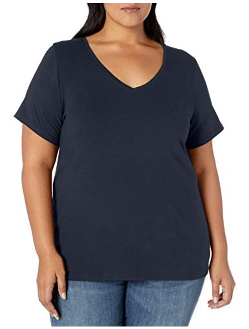 Amazon Essentials Women's Plus Size Short-Sleeve V-Neck T-Shirt