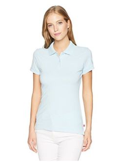 Juniors' Short-Sleeve Pique Polo Shirt