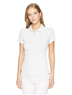 Juniors' Short-Sleeve Pique Polo Shirt