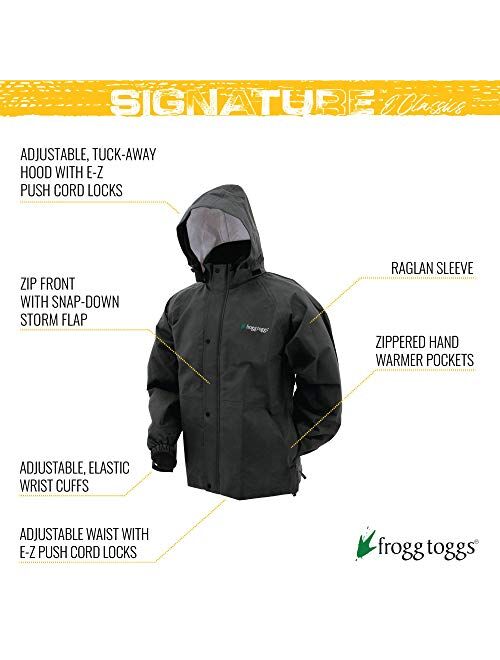 FROGG TOGGS Men's Signature Bull Frogg Waterproof Breathable Rain Jacket
