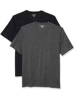 Men's 2-Pack Loose-Fit Short-Sleeve V-Neck T-Shirt