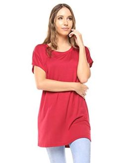 Free to Live Women's Tunic - Flowy Loose-fit Top with Long Kimono Sleeves