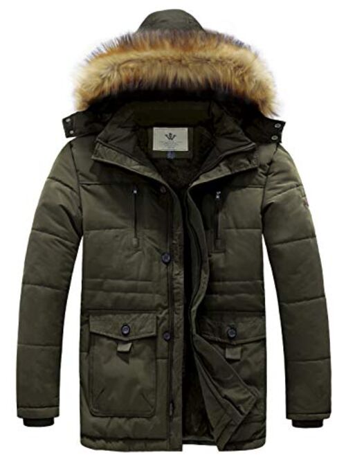 WenVen Men's Hooded Warm Coat Winter Parka Jacket