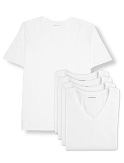Men's Big and Tall 5-Pack V-Neck Undershirts fit by DXL