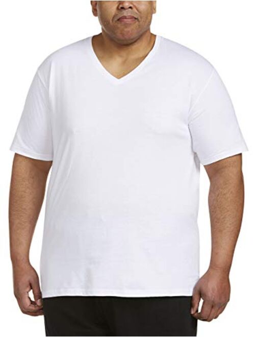 Amazon Essentials Men's Big and Tall 5-Pack V-Neck Undershirts fit by DXL