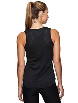 Active Women's Sleeveless Athletic Performance Running Workout Yoga Tank Top with Mesh Ventilation