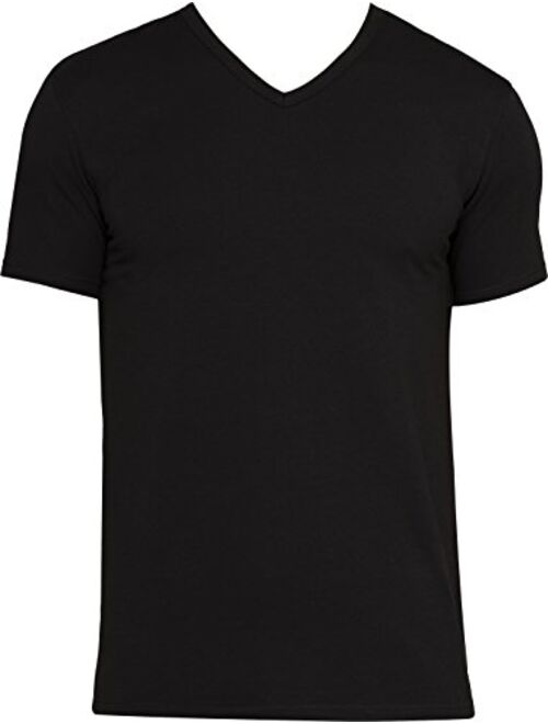Calvin Klein Men's Cotton Solid Stretch Multipack V Neck T-Shirts