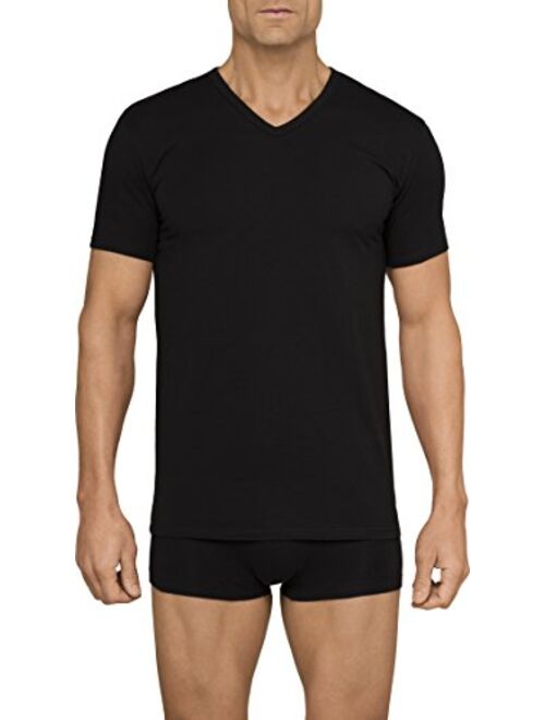 Calvin Klein Men's Cotton Solid Stretch Multipack V Neck T-Shirts