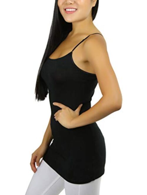 ToBeInStyle Women's Long Tank Top w/Adjustable Spaghetti Straps