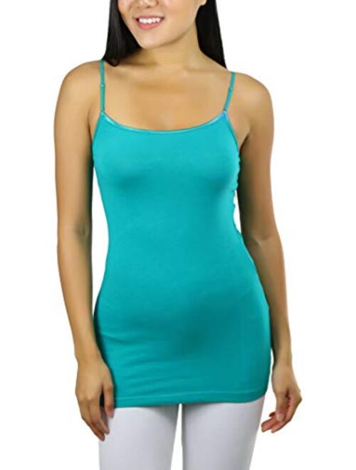 ToBeInStyle Women's Long Tank Top w/Adjustable Spaghetti Straps