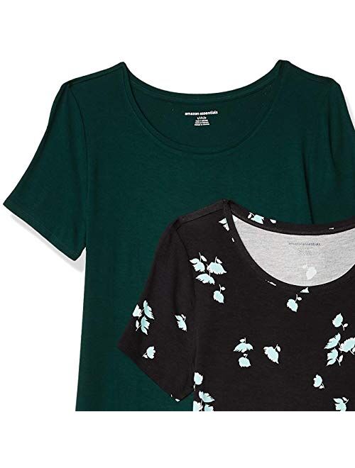 Amazon Essentials Women's 2-Pack Short-Sleeve Scoopneck Tunic