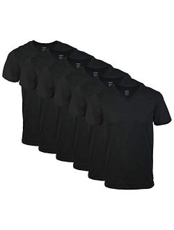 Platinum Men's Cotton Solid Short Sleeve 5-Pack V-Neck T-Shirt 2XL
