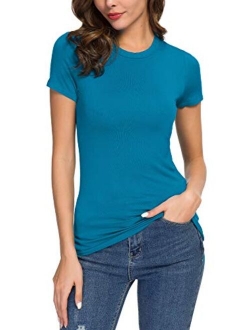 Women's Stretchy Bodycon Short Sleeve T-Shirt