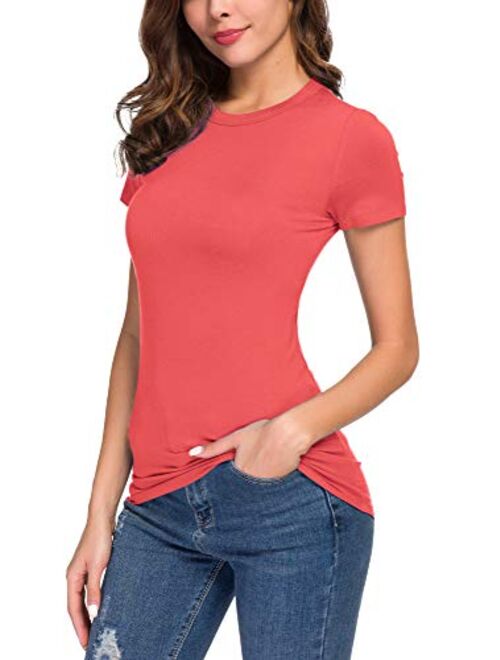 Urban CoCo Women's Stretchy Bodycon Short Sleeve T-Shirt