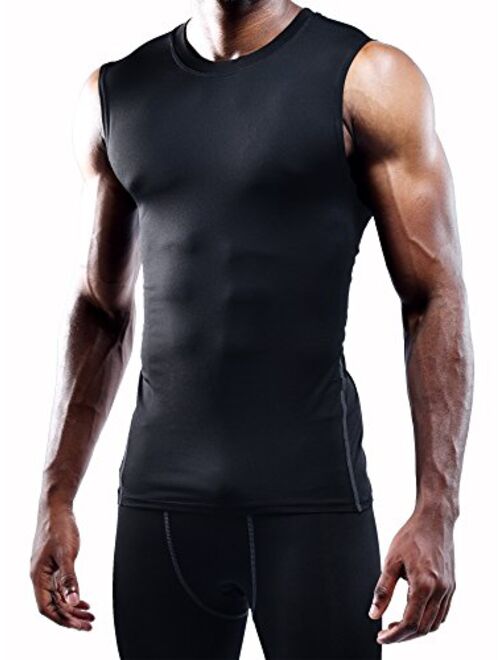 Neleus Men's 3 Pack Compression Athletic Muscle Sleeveless Tank Top