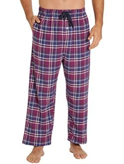 EVERDREAM Sleepwear Mens Flannel Pajama Pants, Long 100% Cotton Pj Bottoms