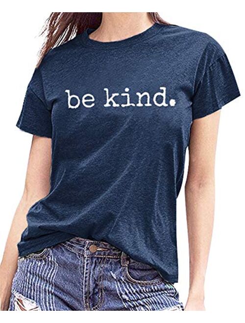 Be Kind Shirts for Women Casual Cute Inspirational Tee Shirts Top with Sayings