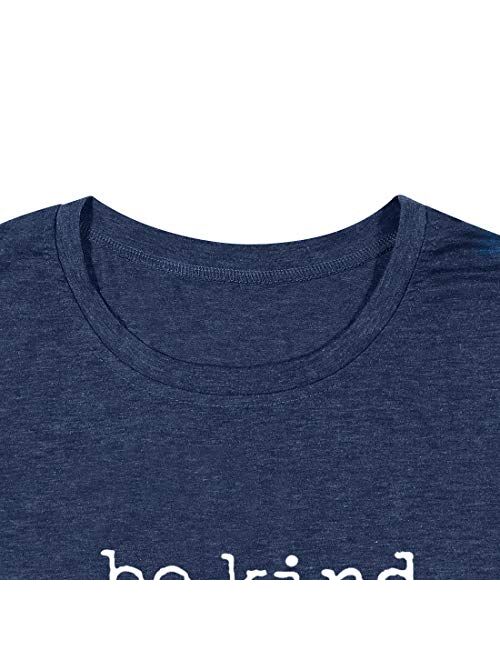 Be Kind Shirts for Women Casual Cute Inspirational Tee Shirts Top with Sayings