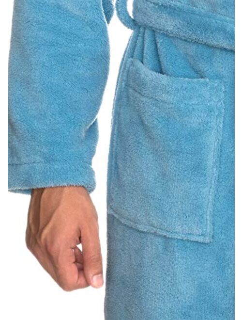 TowelSelections Men's Robe, Plush Fleece Hooded Spa Bathrobe