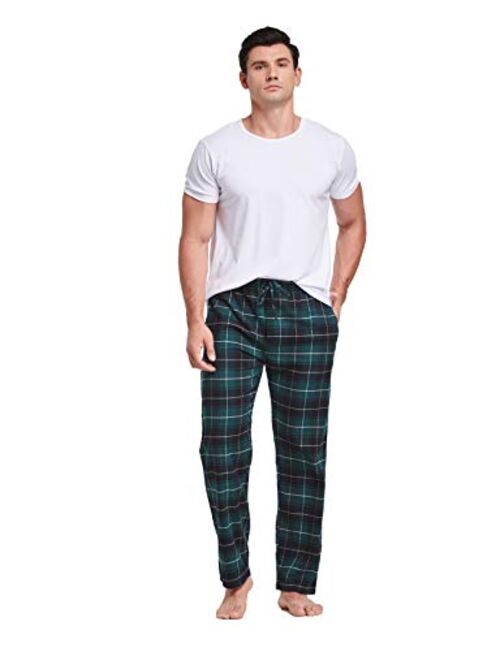 CYZ Men's 100% Cotton Premium Super Soft Flannel Plaid Pajama/Lounge Pants