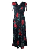 Buy Plum Feathers Exotic Print Smocked Waist Maxi Dress Plus 
