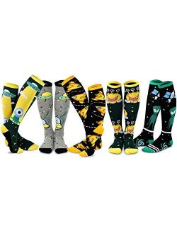 TeeHee Novelty Cotton Knee High Fun Socks 5 or 6 pair for Women