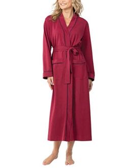 Long Women's Cotton Robes - Soft Robe Womens