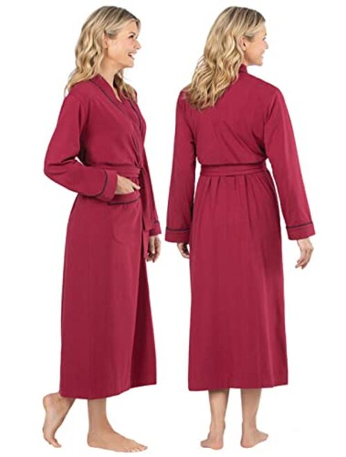 PajamaGram Long Women's Cotton Robes - Soft Robe Womens