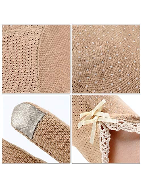4 Pairs Summer Women Dots Sun Uv Protection Gloves Cotton Lace Anti-skid Driving Gloves