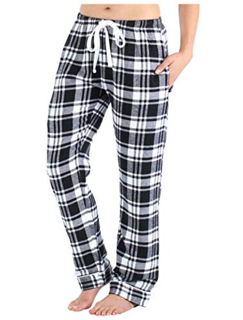 Buy PajamaMania Women's Cotton Flannel Pajama PJ Pants with Pockets ...
