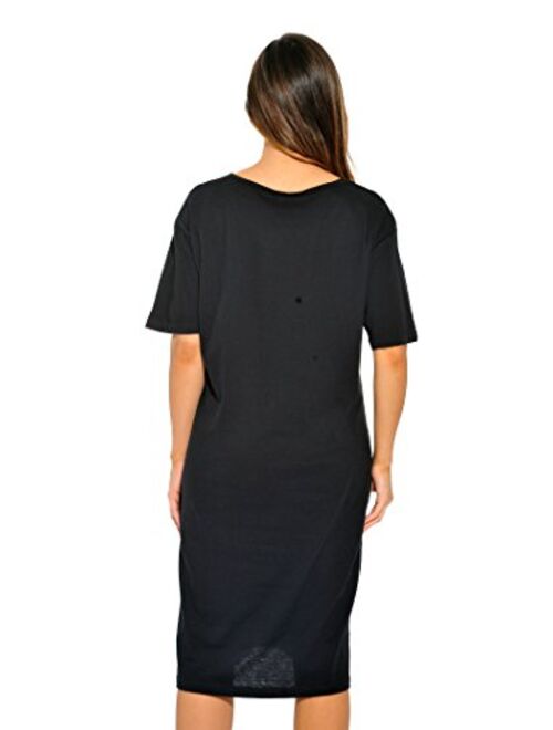 Just Love Short Sleeve Nightgown Oversized Screen Print Sleep Dress for Women