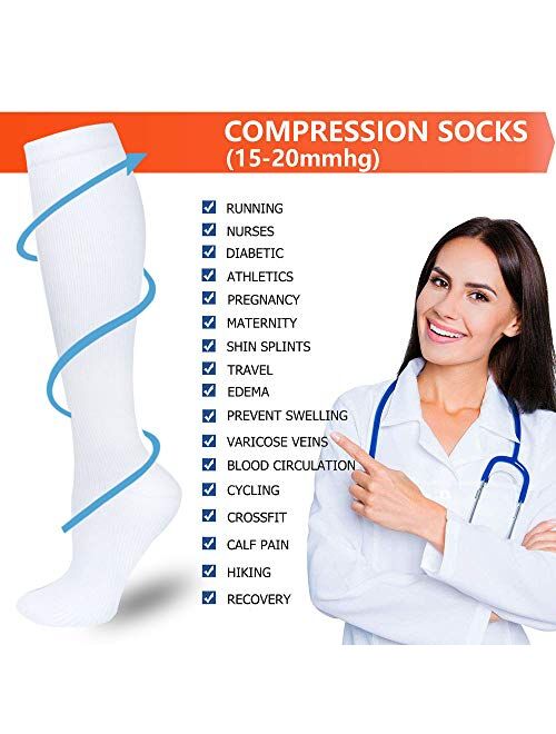Compression Socks for Running,Nursing,Circulation,Recovery & Travel