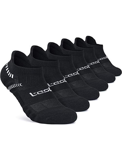 TSLA Men & Women 6-Pairs Athletic Performance Running No Show Active Socks