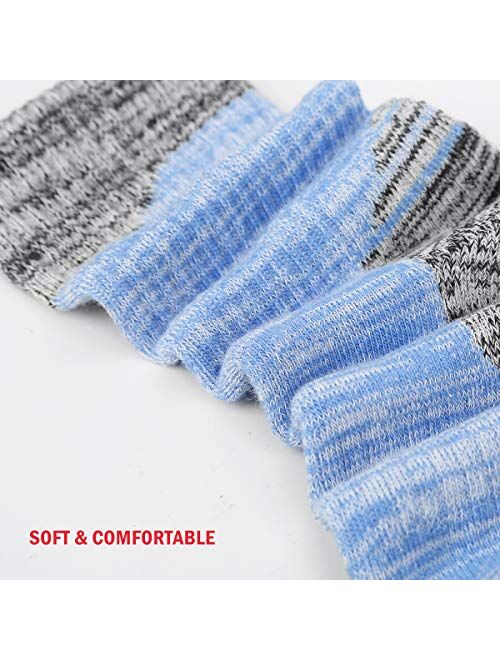 YUEDGE Women's Moisture Wicking Cotton Cushion Crew Socks 5Pairs/Pack Sports Outdoor Athletic Walking Hiking Socks