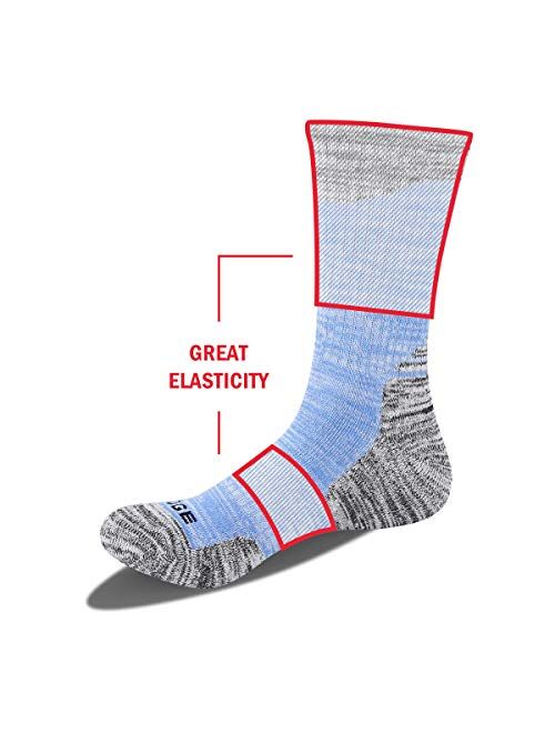 YUEDGE Women's Moisture Wicking Cotton Cushion Crew Socks 5Pairs/Pack Sports Outdoor Athletic Walking Hiking Socks