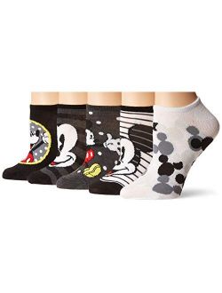 womens Mickey Mouse 5 Pack No Show Casual Sock