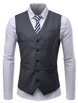 TheLees SVE Mens Slim fit Chain Point 3 Button Vest