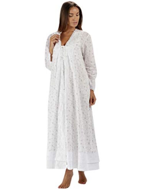 The 1 for U 100% Cotton Ladies Nightgown/Housecoat - Rosalind