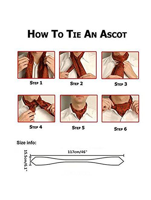 Men's Cravat Self Tie Paisley Jacquard Woven Luxury Ascot