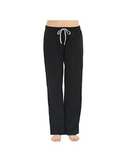 U2SKIIN Womens Cotton Pajama Pants, Comfortable Pajama Pants for Lounge Soft Lightweight Sleep Pj Bottoms for Women