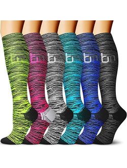 CHARMKING Compression Socks 15-20 mmHg is Best Graduated Athletic & Daily for Men & Women Running, Travel, Mountaineering