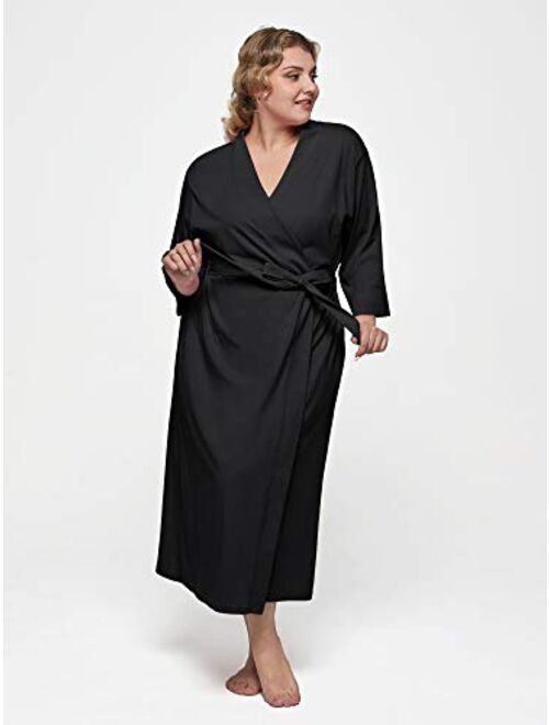 SIORO Womens Robe Femme Kimono Cotton Bathrobe Lightweight Knit Sleepwear Short for Home Spa S-XL