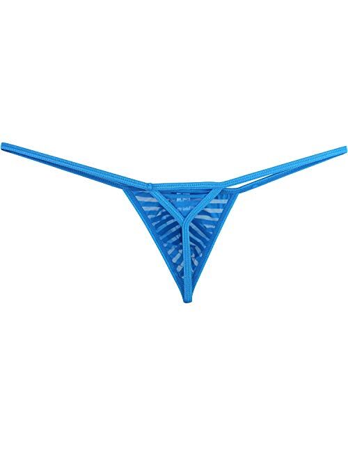 iKingsky Men's Sexy Pouch G String Low Rise Y-Back Thong Underwear