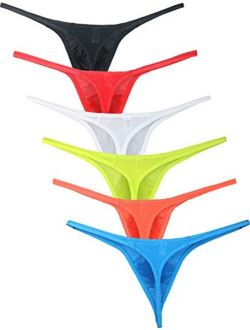 Men's Pouch G-String Underwear Big Package Y-Back Panties Breathable Bulge Thong