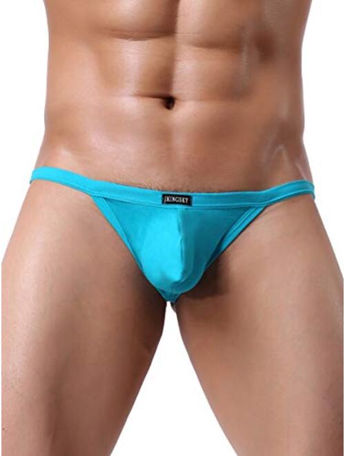 iKingsky Men's Modal Pouch G String Sexy Low Rise Thong Underwear