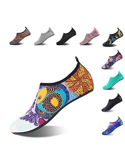 HMIYA Aqua Socks Beach Water Shoes Barefoot Yoga Socks Quick-Dry Surf Swim Shoes for Women Men