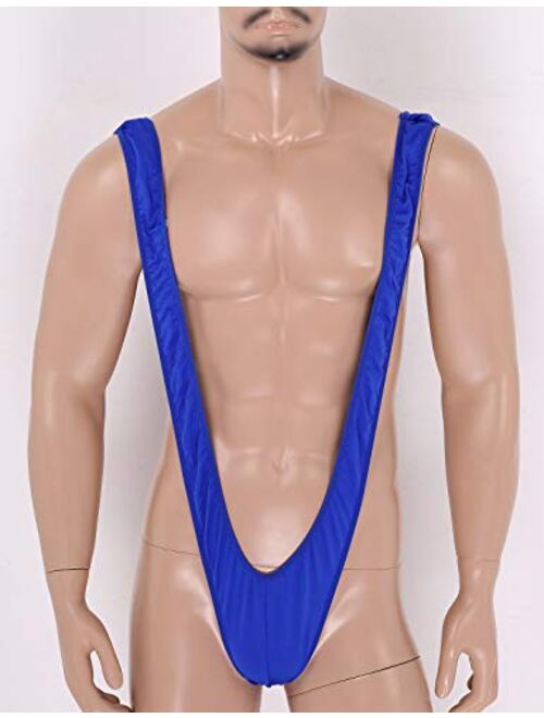 ACSUSS Men's Mankini Swimsuit V Sling Thong Y Back Jockstrap Singlet Leotard Underwear
