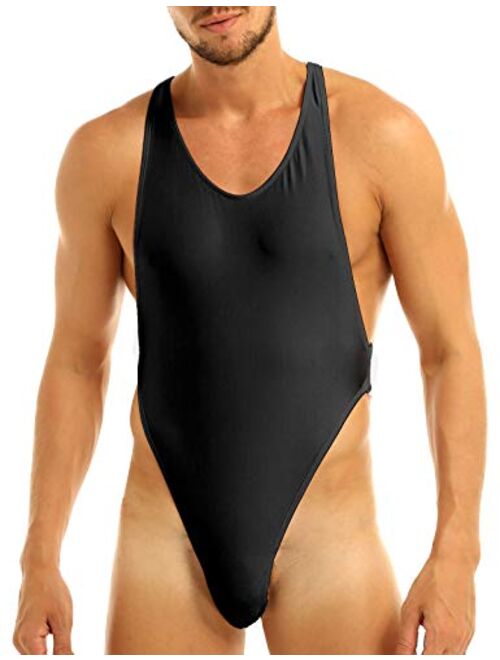 ACSUSS Men's Sexy Lingerie Crossover G-String Thong Leotard Bodysuit Underwear