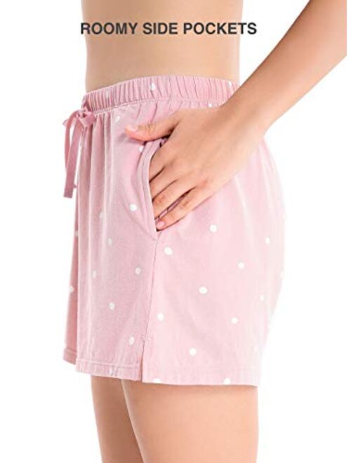 Femofit Womens Sleep Shorts Pajama Shorts Lounge Shorts Boxer Shorts S~XL Pack of 2