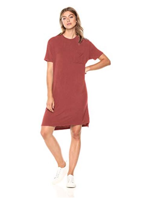 Daily Ritual Women's Jersey Short-Sleeve Boxy Pocket T-Shirt Dress